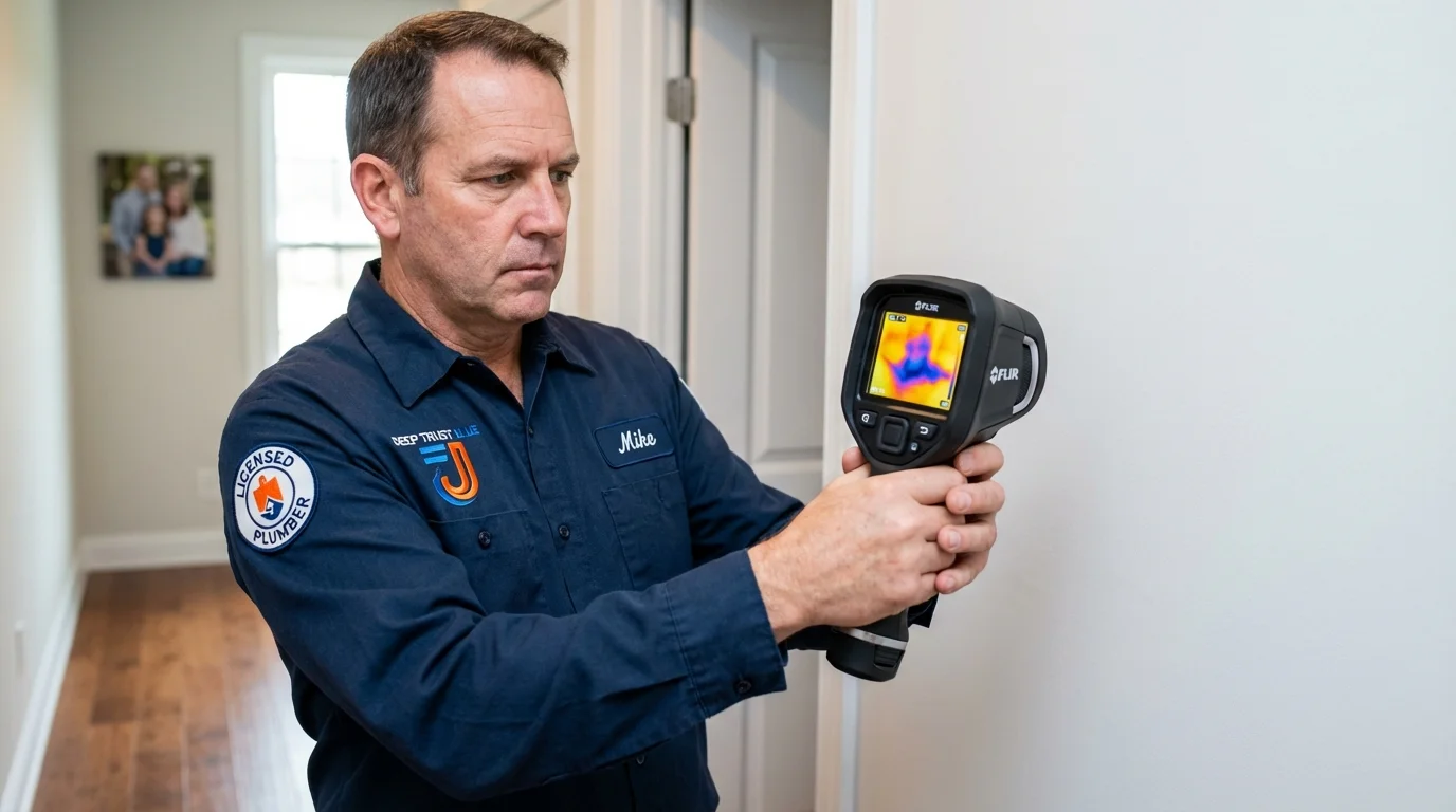 Thermal imaging leak detection by Johns Plumbing LLC in Zebulon